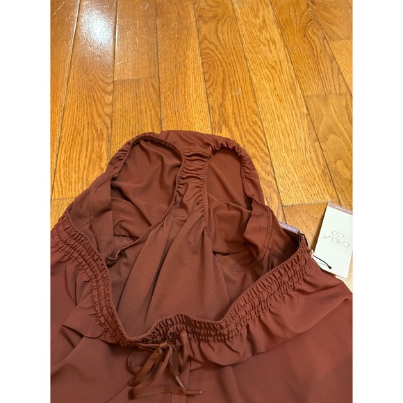 CALIA Womens Step Up Short Red Brown Layered Athletic Running Shorts WAX15219 S - Picture 5 of 12